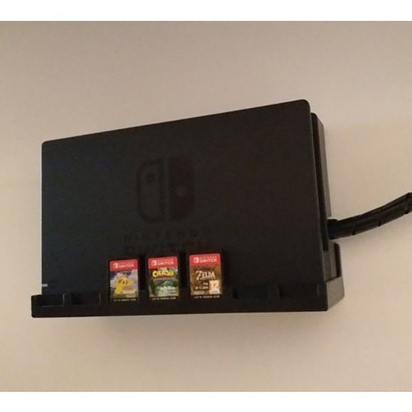Nintendo Switch Dock Wall Mount and Cartridge Game Holder - Holds 7 Carts - Picture 7 of 16